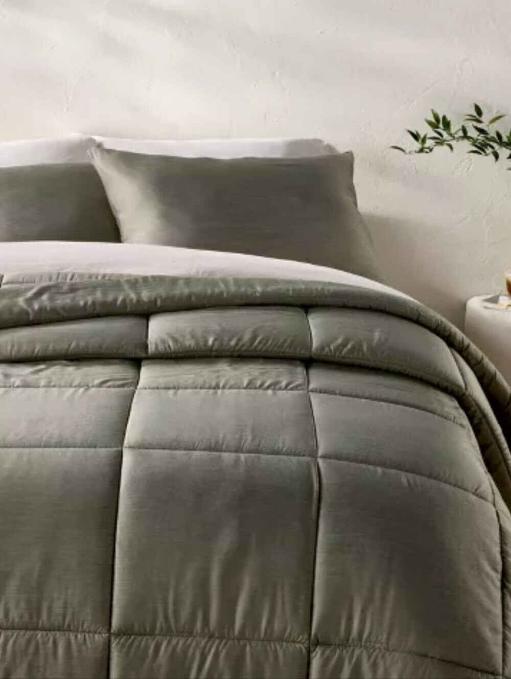 Casaluna NWT Full/Queen Rayon From Bamboo Comforter Set Olive Green